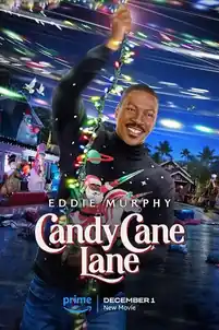 Candy Cane Lane holiday comedy poster artwork starring Eddie Murphy